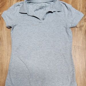 Mossimo Supply Co. Heather Gray Short Sleeve Polo